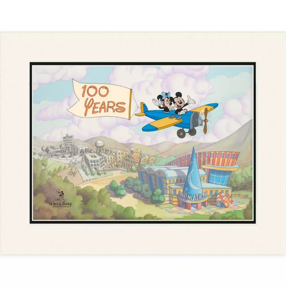 DISNEY 100 MICKEY MINNIE MOUSE Time Flies LITHOGRAPH Print CAST MEMBER EXCLUSIVE